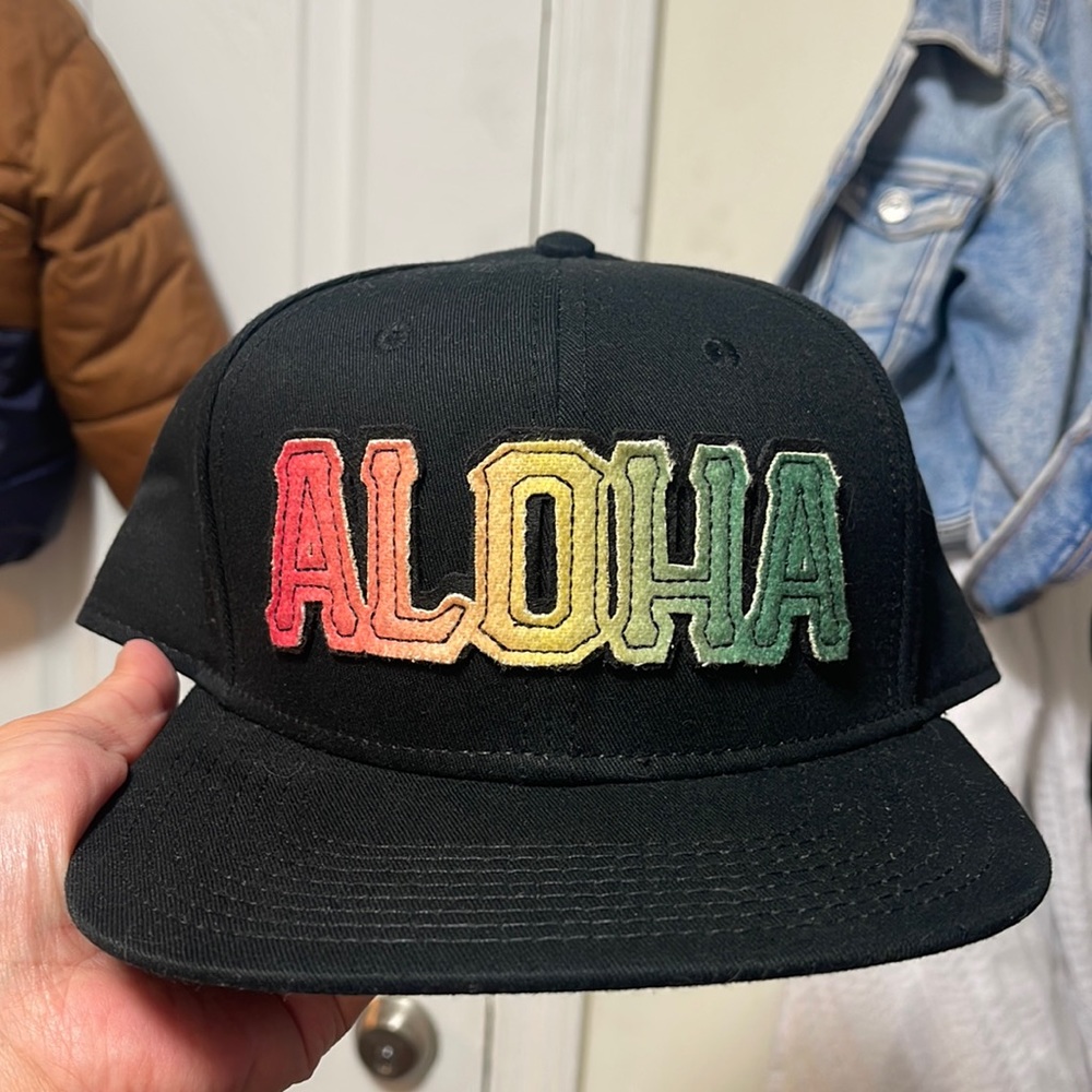 Black Unisex Aloha Trucker Hat